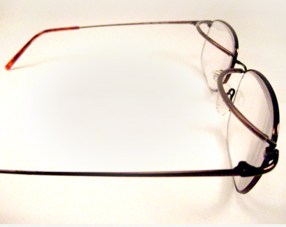 Ptosis eye crutch on metal frame